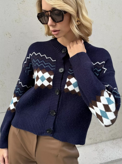 Women's Diamond Knit Cardigan