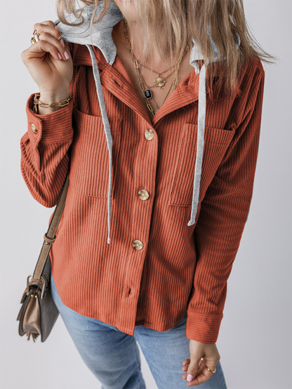 Lapel Buttoned Cardigan for Women