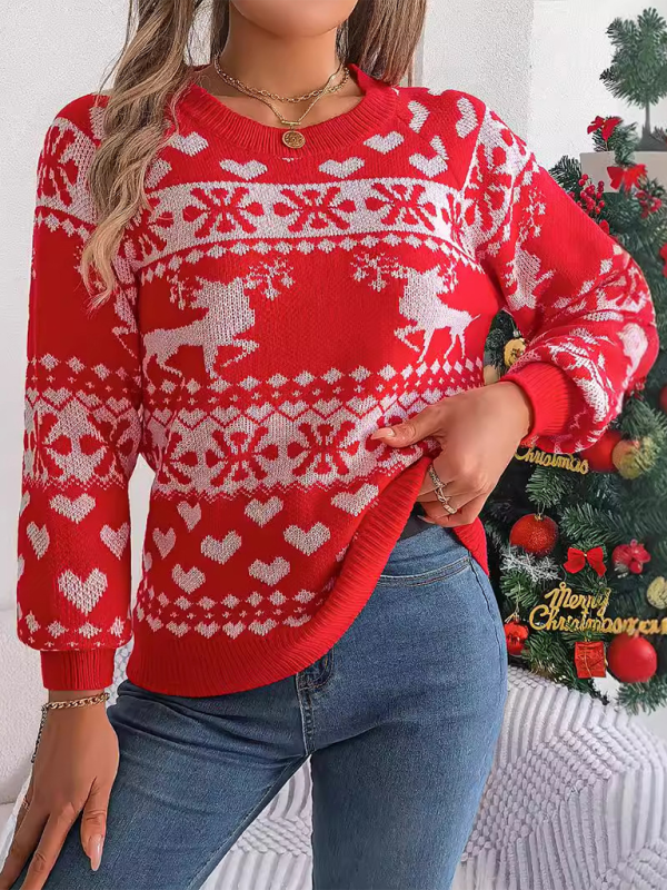 Christmas deer pullover sweater