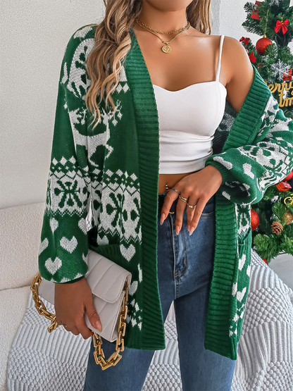 Cozy Christmas Deer Cardigan