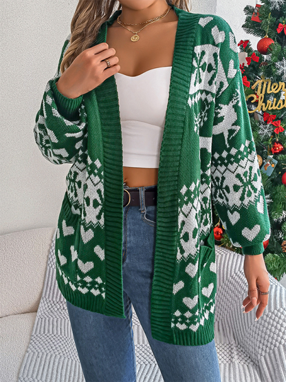 Cozy Christmas Deer Cardigan