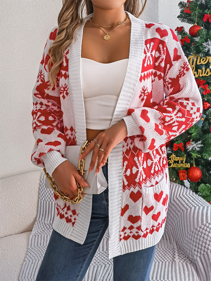 Cozy Christmas Deer Cardigan