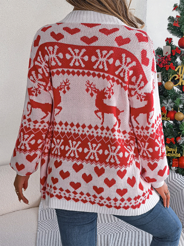 Cozy Christmas Deer Cardigan