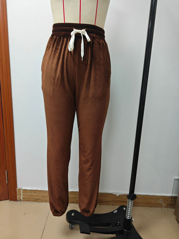 Versatile Elastic Waist Casual Pants for Autumn and Winter