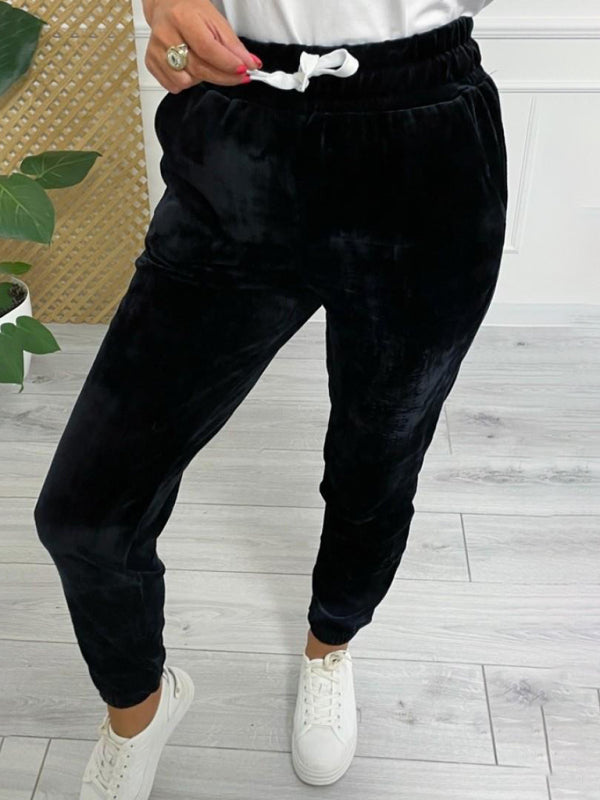 Versatile Elastic Waist Casual Pants for Autumn and Winter