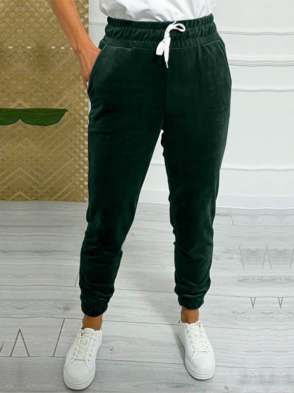 Versatile Elastic Waist Casual Pants for Autumn and Winter