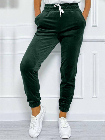 Versatile Elastic Waist Casual Pants for Autumn and Winter