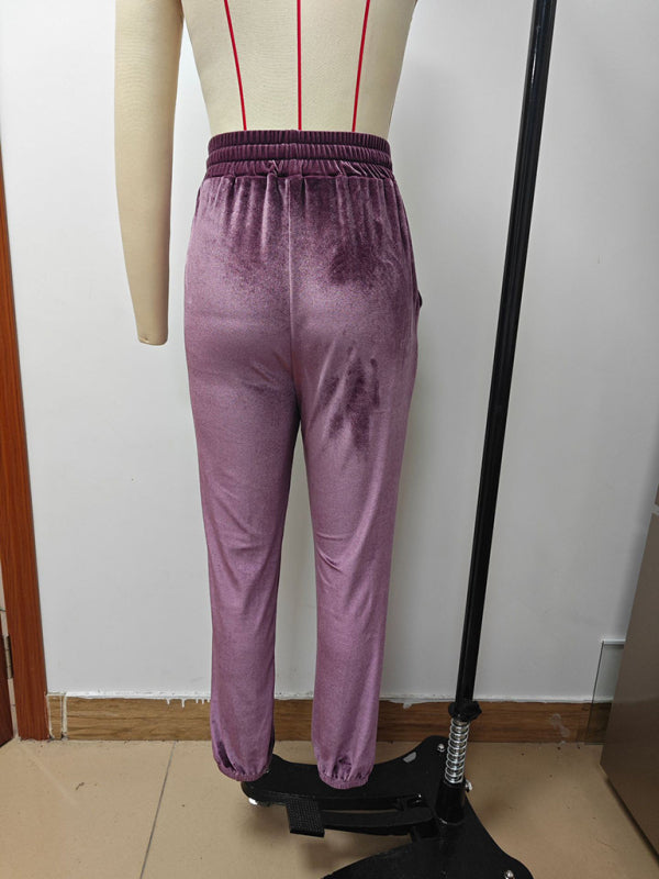 Versatile Elastic Waist Casual Pants for Autumn and Winter