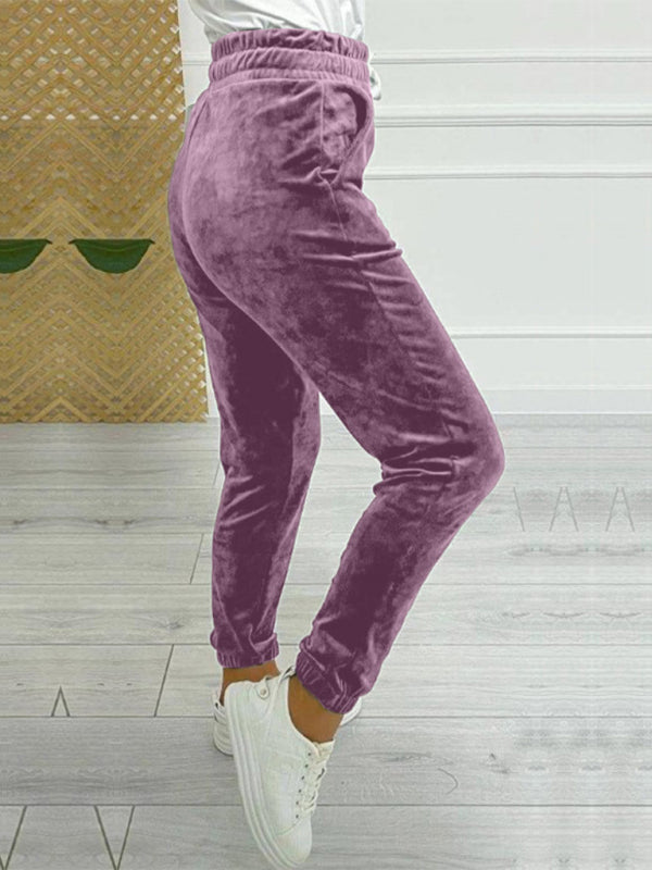 Versatile Elastic Waist Casual Pants for Autumn and Winter