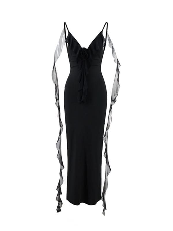 Elegant V-Neck Backless Fishtail Evening Dress for Hot Girls