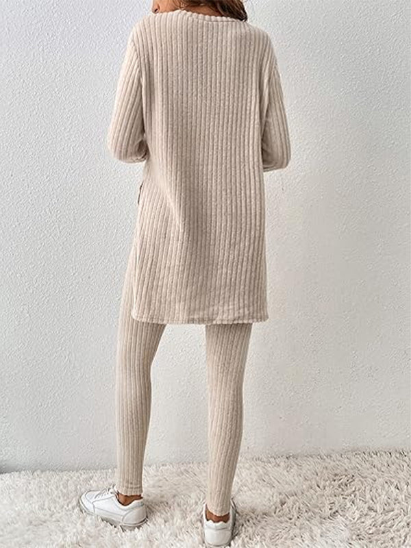 Fashion Long-Sleeved Letter Print Sportswear Two-Piece Suit