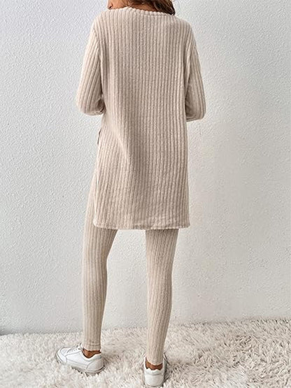 Fashion Long-Sleeved Letter Print Sportswear Two-Piece Suit