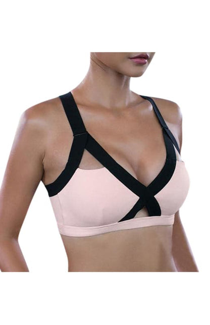 Vibrant cross-back sports bra