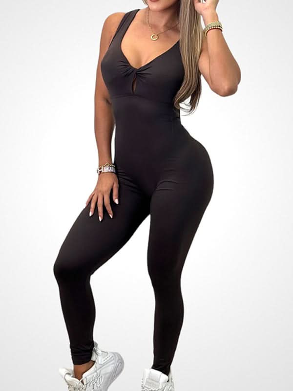 Backless yoga jumpsuit for women - Love Salve 