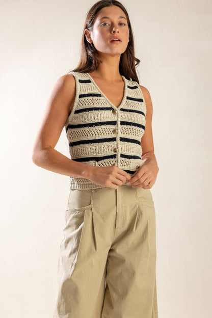 INTO THE NATURAL SWEATER KNIT VEST - Love Salve