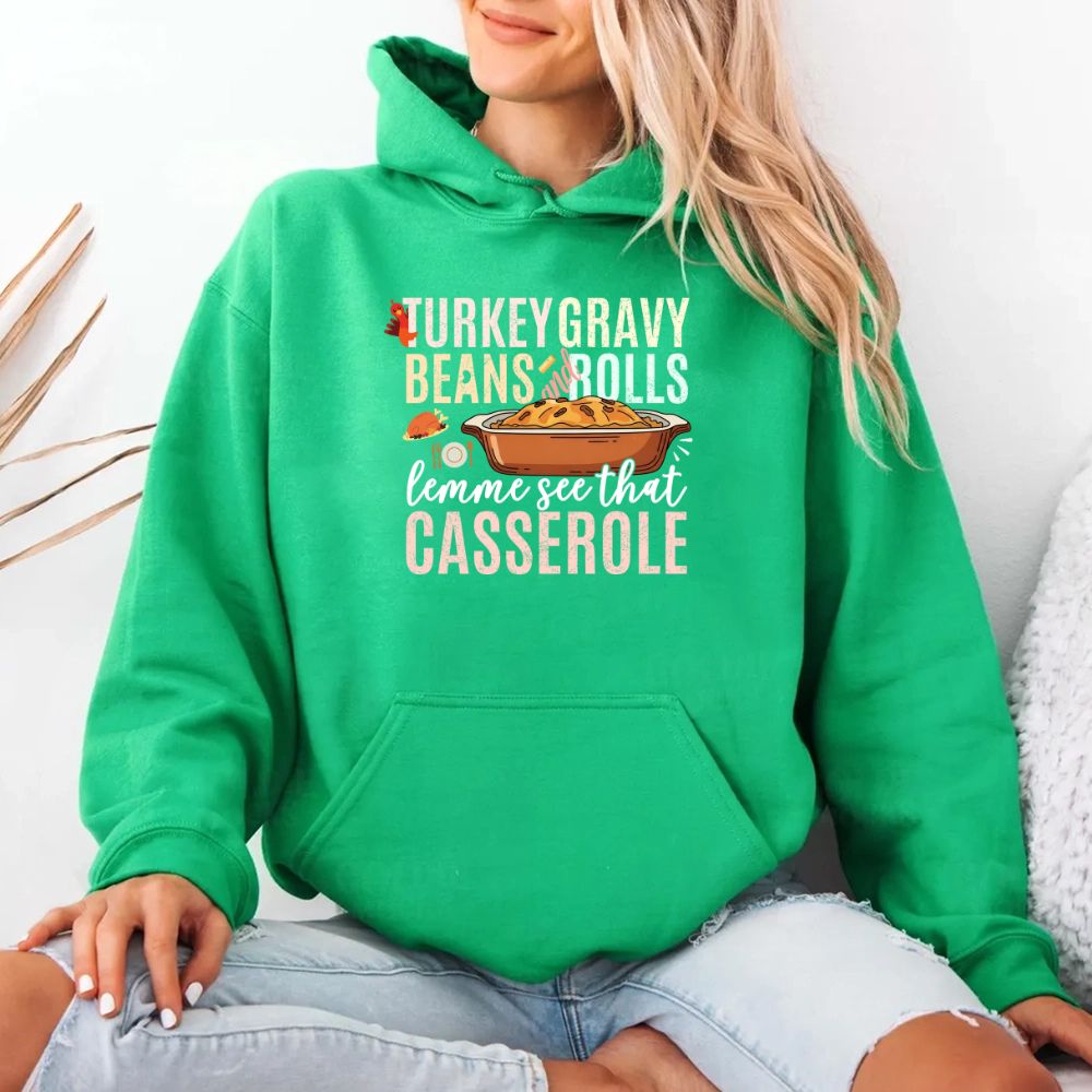 Turkey Gravy Beans & Rolls Hoodie – Funny Thanksgiving Casserole Hoodies Adorb Custom Tees