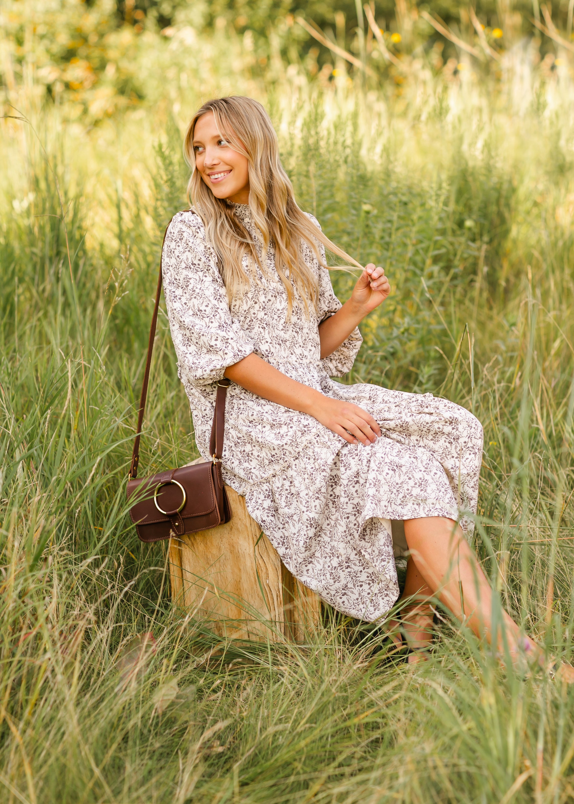 Isla 3/4 Sleeve Midi Dress Inherit Co.