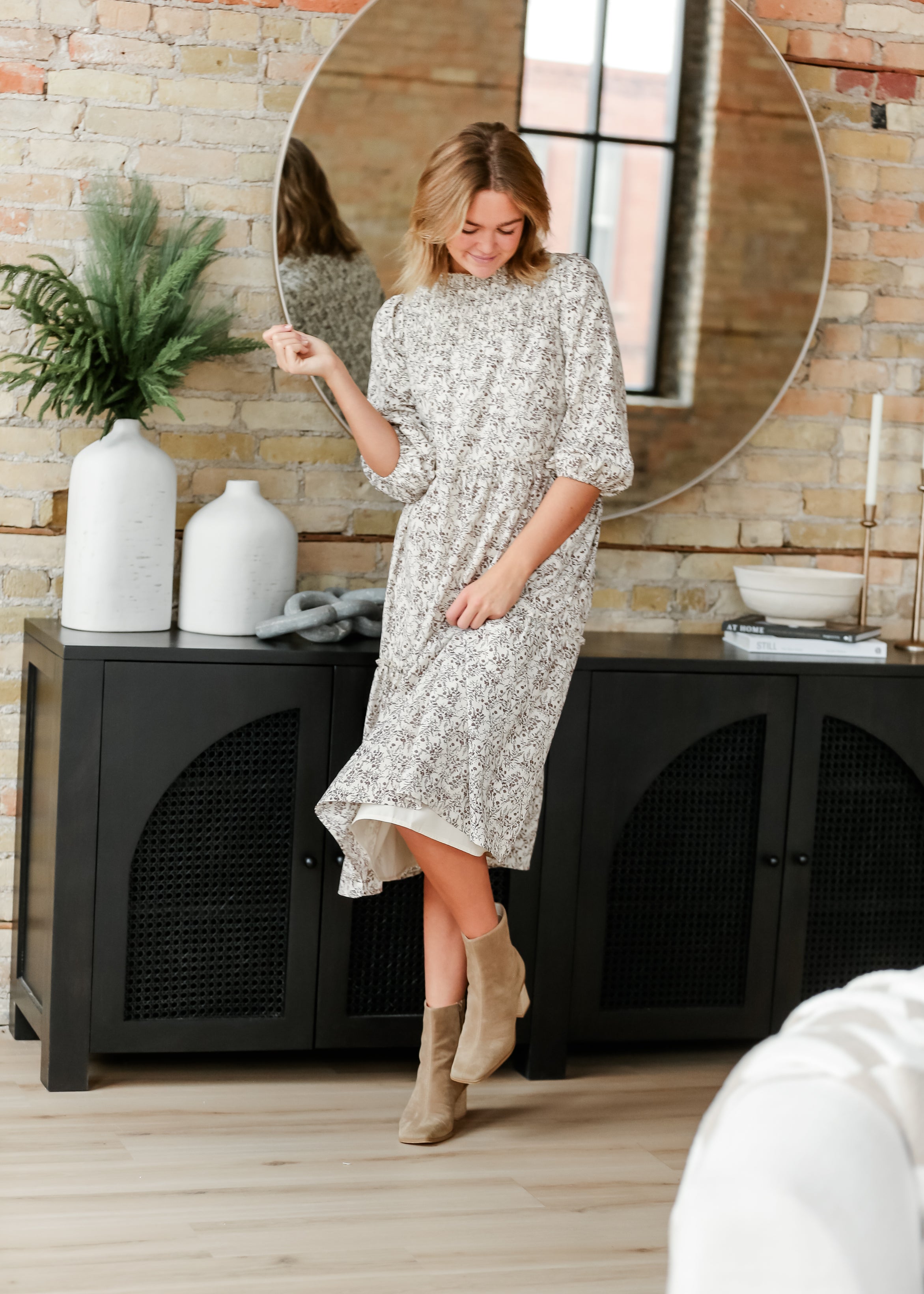 Isla 3/4 Sleeve Midi Dress Inherit Co.