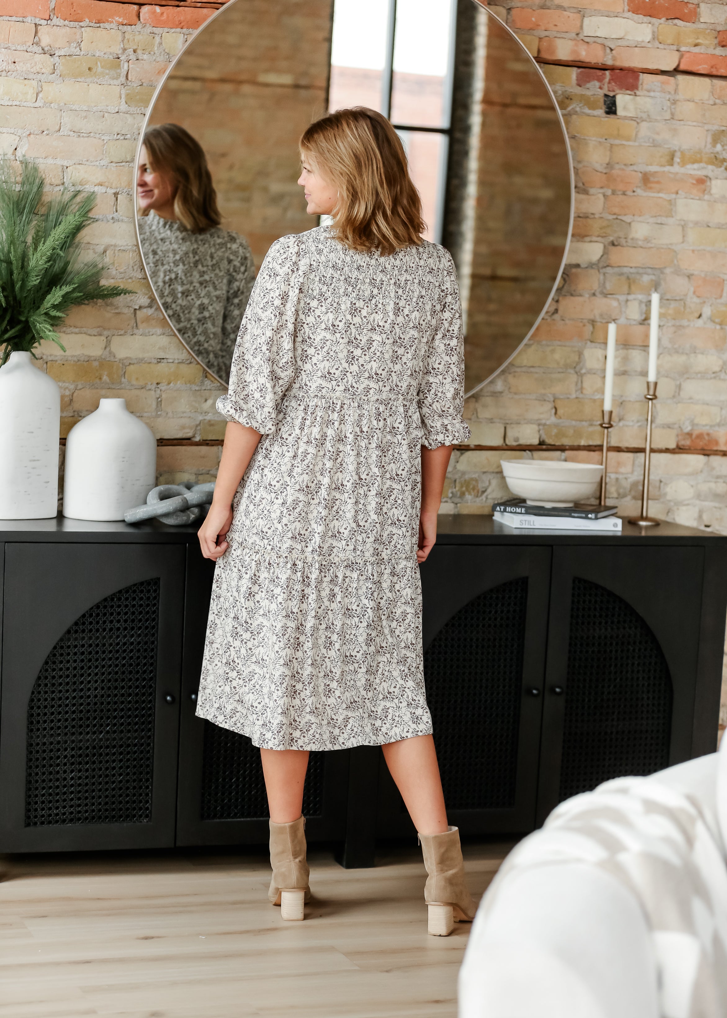 Isla 3/4 Sleeve Midi Dress Inherit Co.
