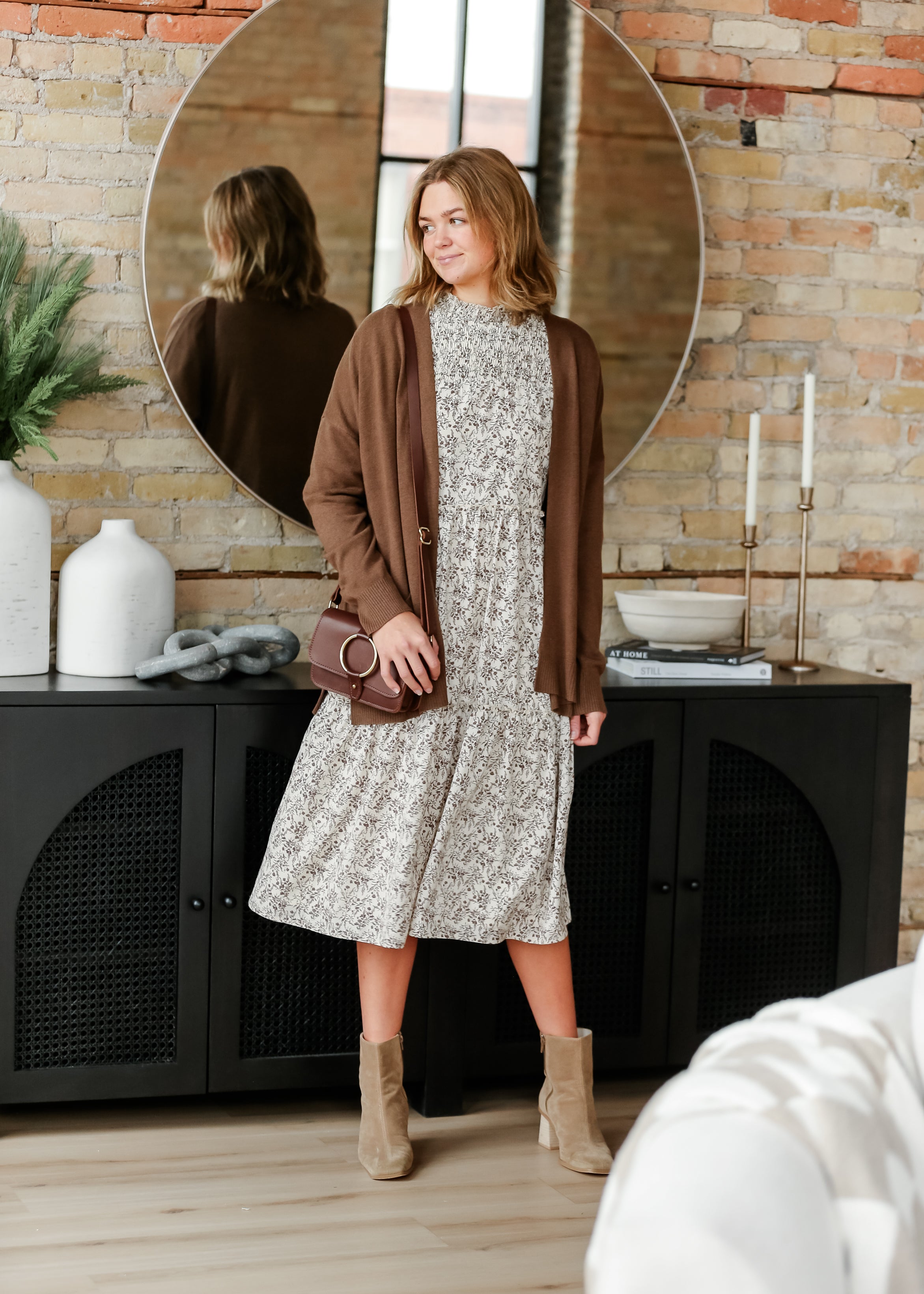 Isla 3/4 Sleeve Midi Dress Inherit Co.