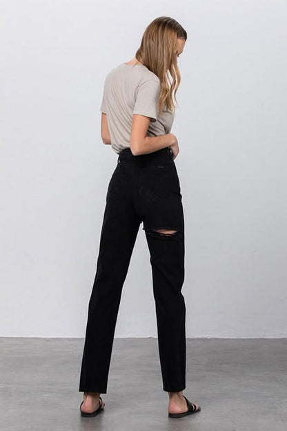 JADON RIPPED MOM JEANS - Love Salve 