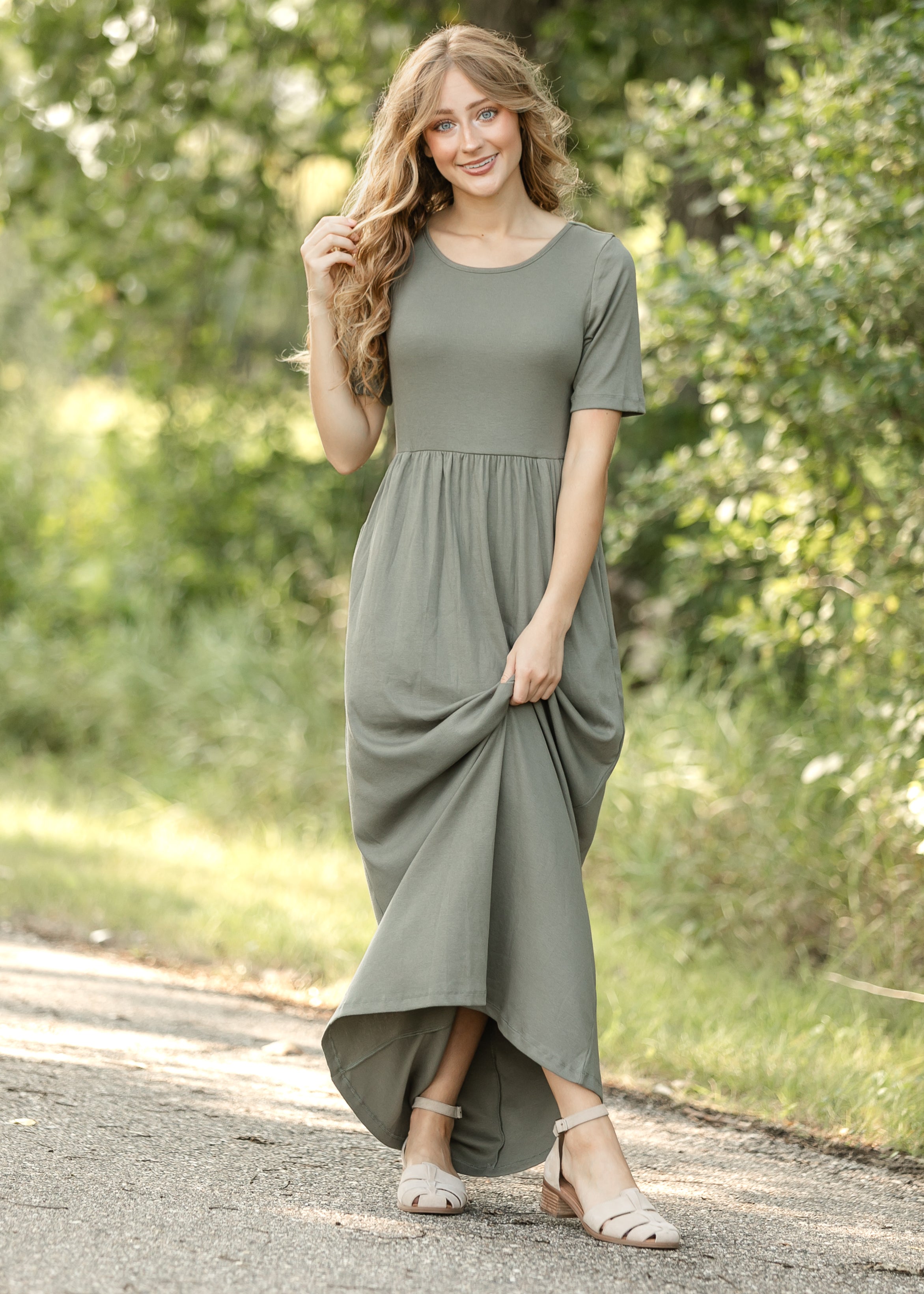 Jasmine Ribbed Maxi Dress Inherit Co.