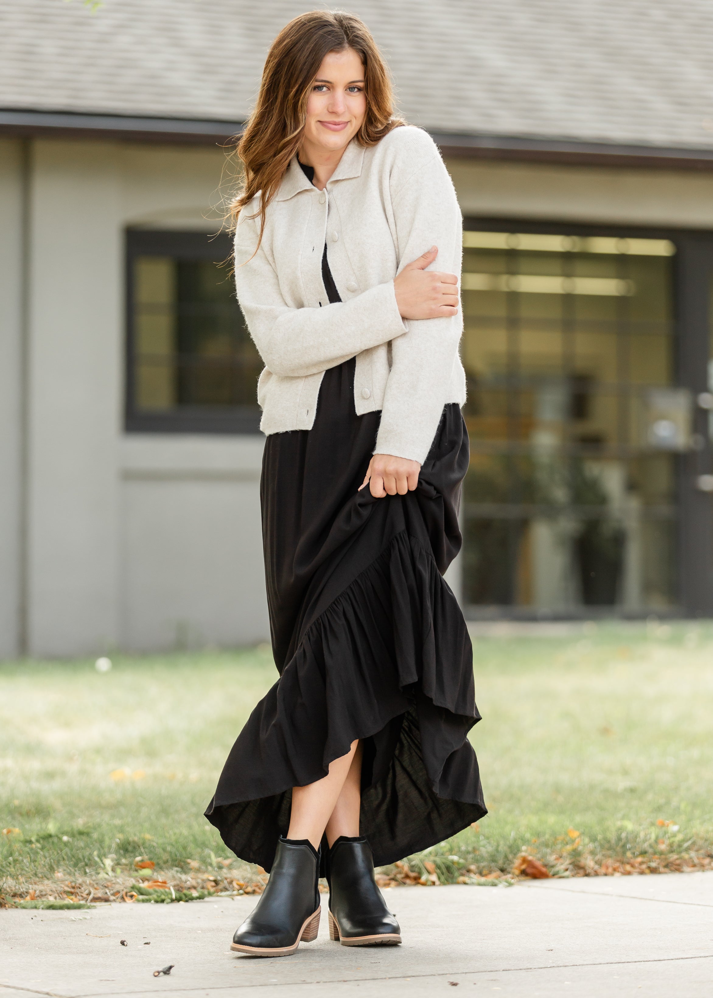 Jaydrien Flutter Sleeve Maxi Dress Inherit Co.