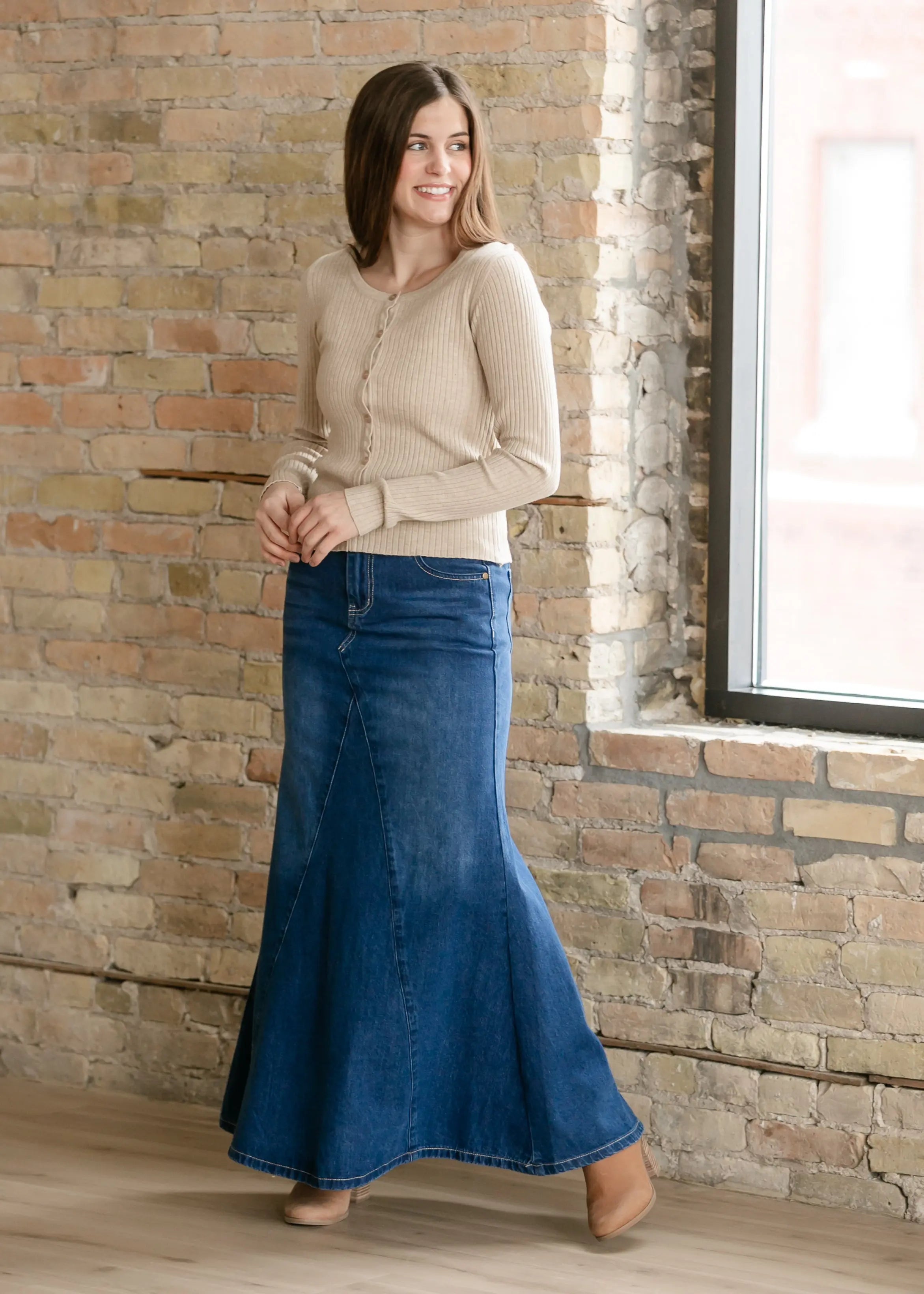 Inherit Co. Skirt - Long Denim - A-Line - Main Product Image