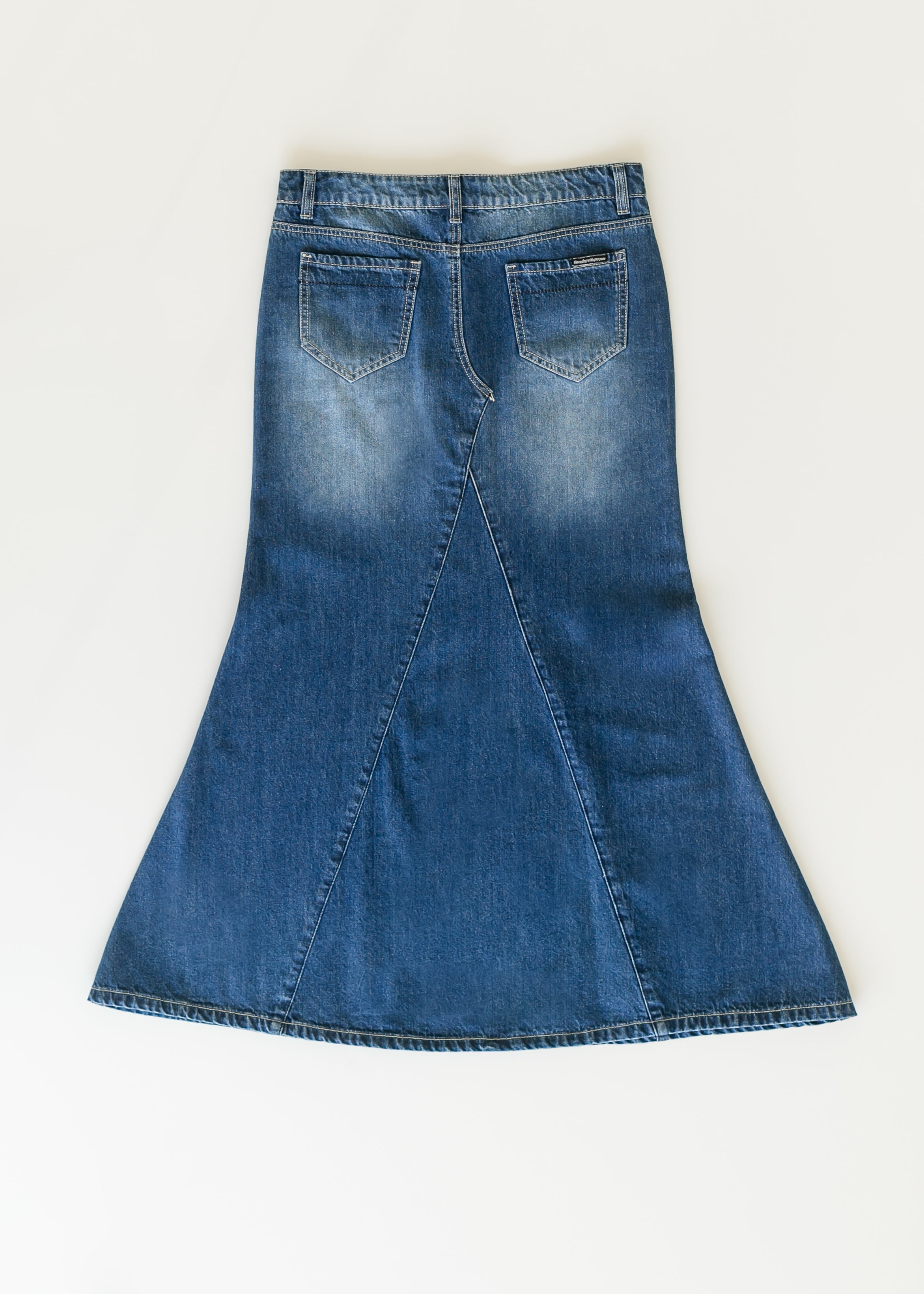 Jennifer A-Line Long Denim Skirt Inherit Co.