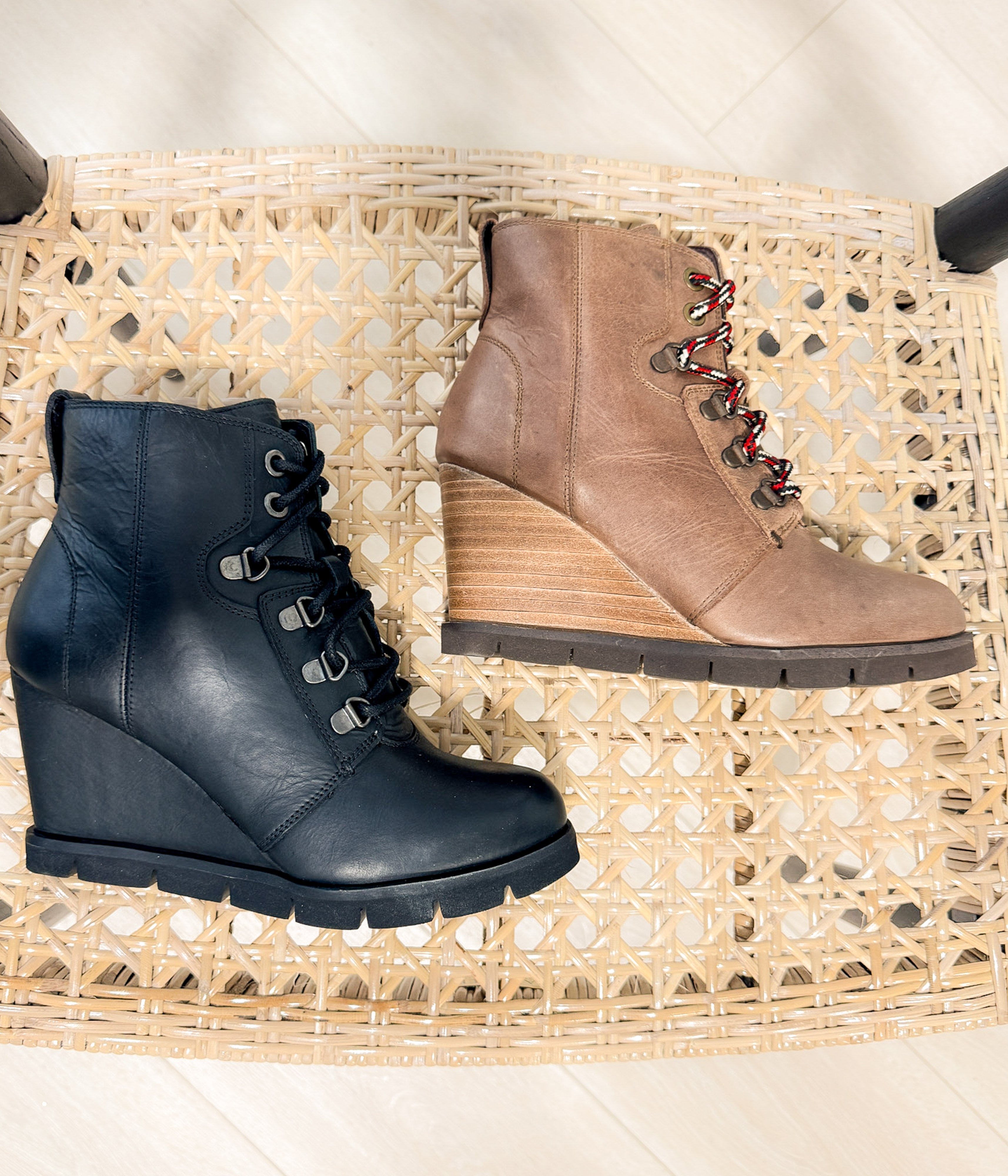 Joana Taupe Wedge Boot With Cushioned Footbed And Side Zip Naughty Monkey