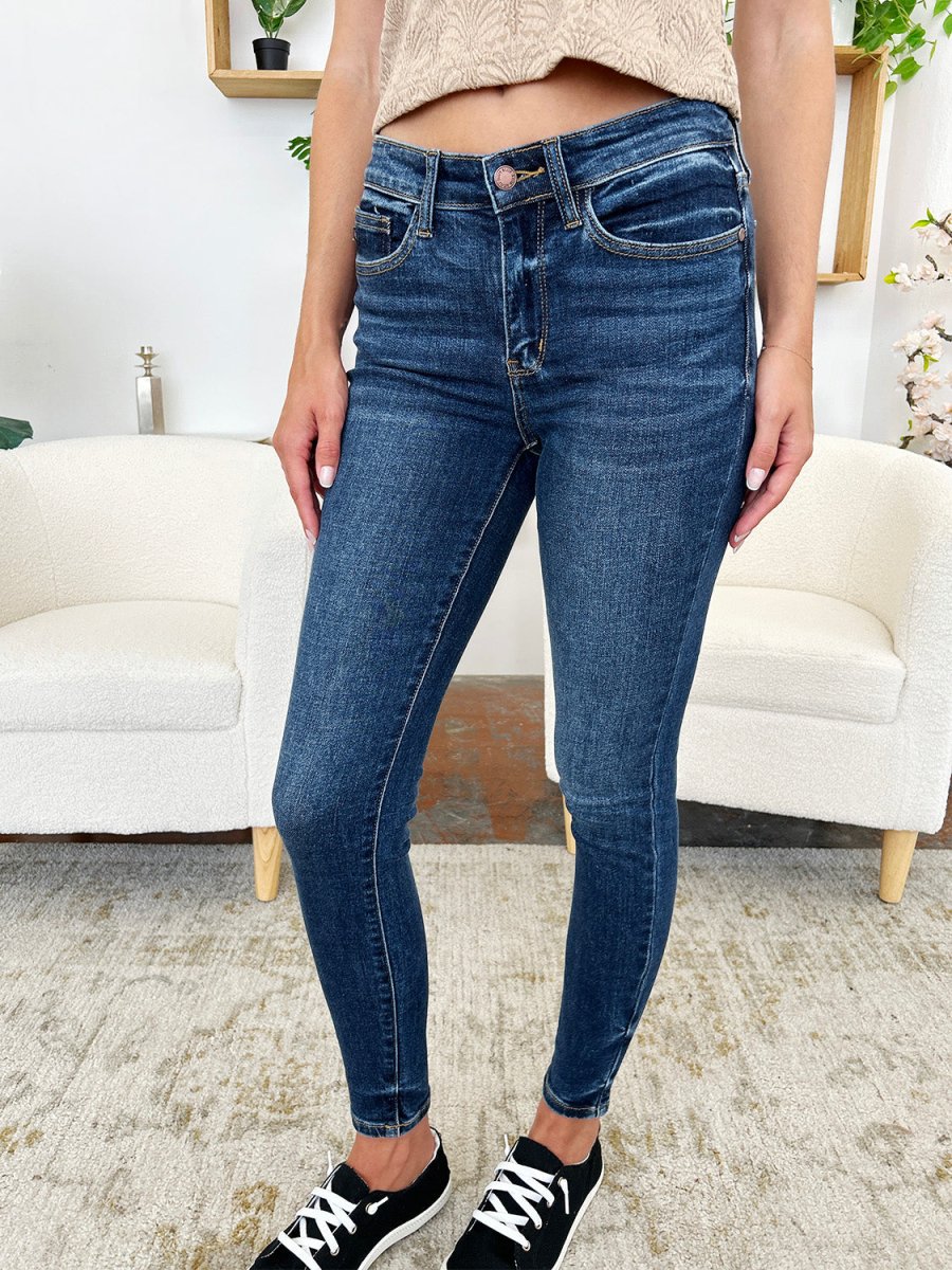 Judy Blue Full Size Classic Handsand Skinny Jeans for Women - Love Salve 