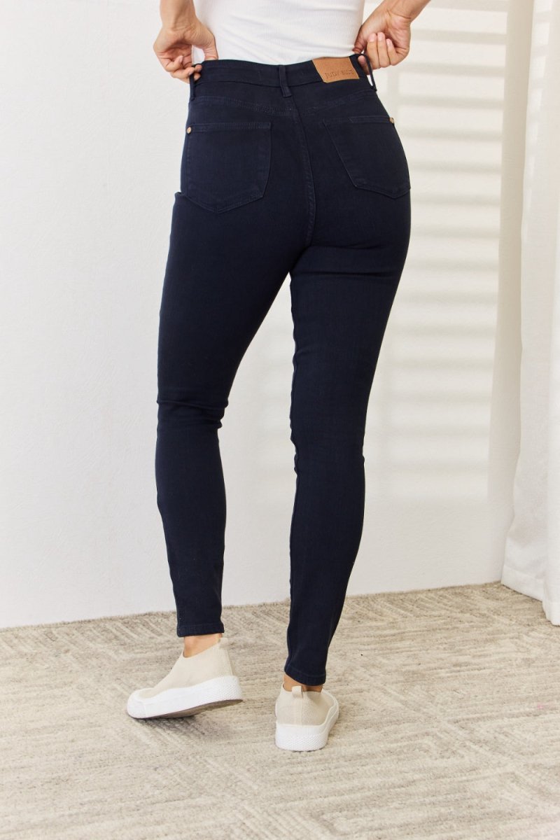 Judy Blue Full Size Garment Dyed Tummy Control Skinny Jeans - Love Salve 