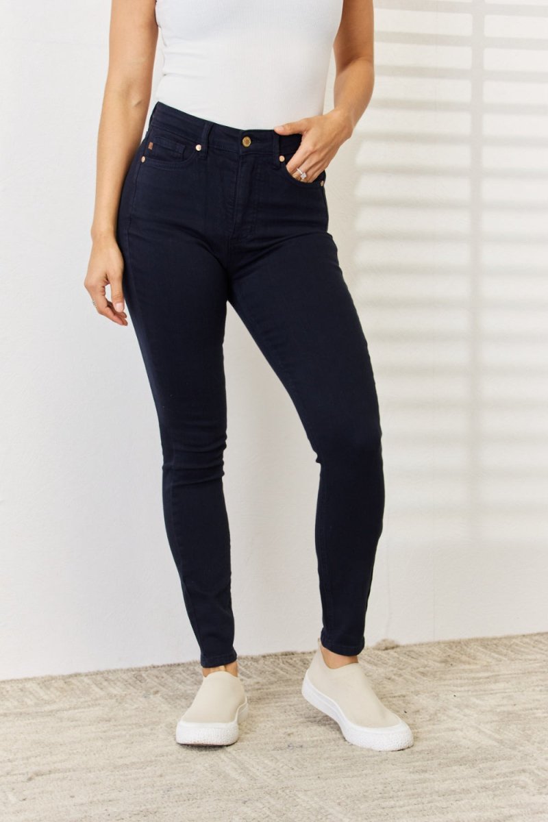 Judy Blue Full Size Garment Dyed Tummy Control Skinny Jeans - Love Salve 