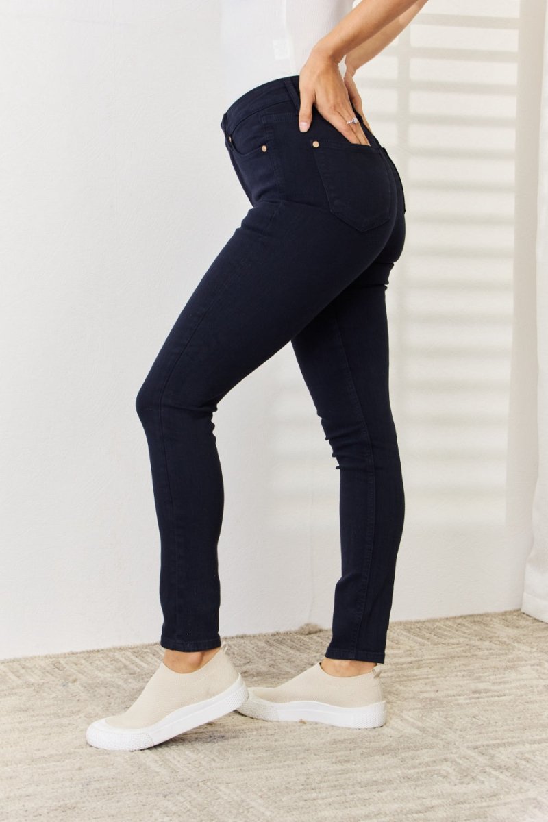Judy Blue Full Size Garment Dyed Tummy Control Skinny Jeans - Love Salve 