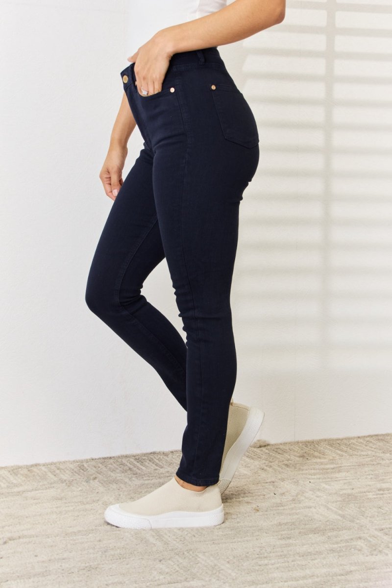 Judy Blue Full Size Garment Dyed Tummy Control Skinny Jeans - Love Salve 