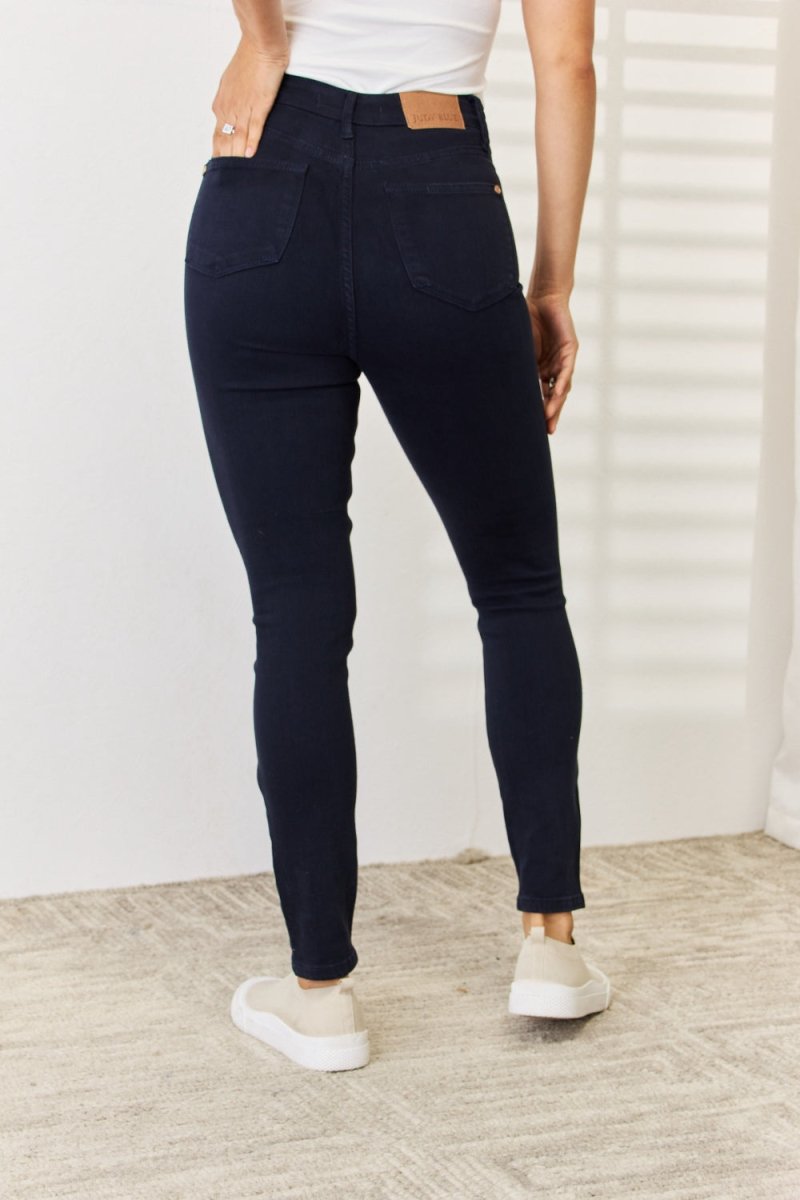 Judy Blue Full Size Garment Dyed Tummy Control Skinny Jeans - Love Salve 