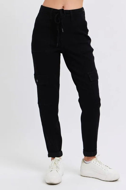 Judy Blue Full Size High Waist Cargo Cuffed Jogger Plus Size - Love Salve