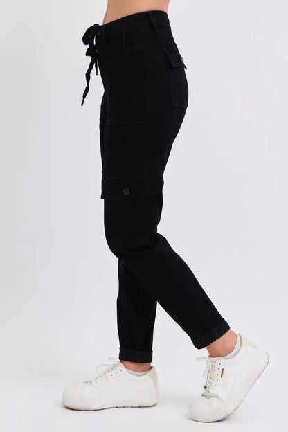 Judy Blue Full Size High Waist Cargo Cuffed Jogger Plus Size - Love Salve
