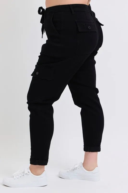 Judy Blue Full Size High Waist Cargo Cuffed Jogger Plus Size - Love Salve