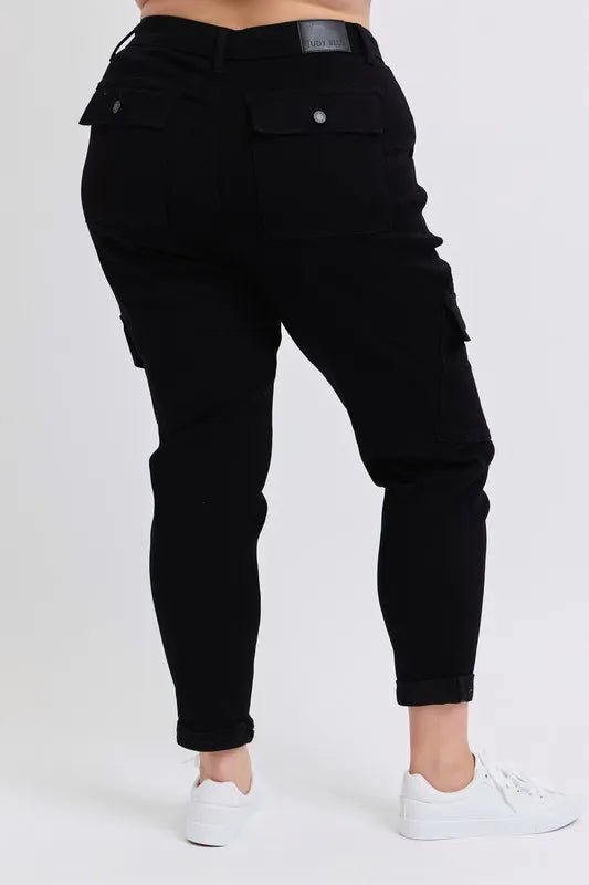Judy Blue Full Size High Waist Cargo Cuffed Jogger Plus Size - Love Salve