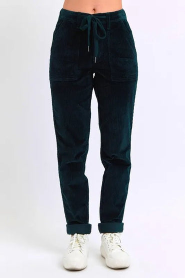 Judy Blue Full Size High Waist Corduroy Cuffed Jogger Plus Size - Love Salve 