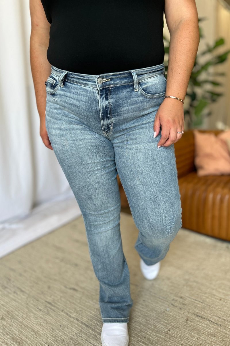 Judy Blue Full Size Medium Rise Bootcut Jeans for Women - Love Salve 