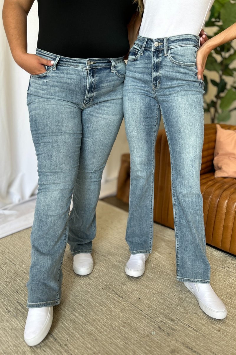Judy Blue Full Size Medium Rise Bootcut Jeans for Women - Love Salve 