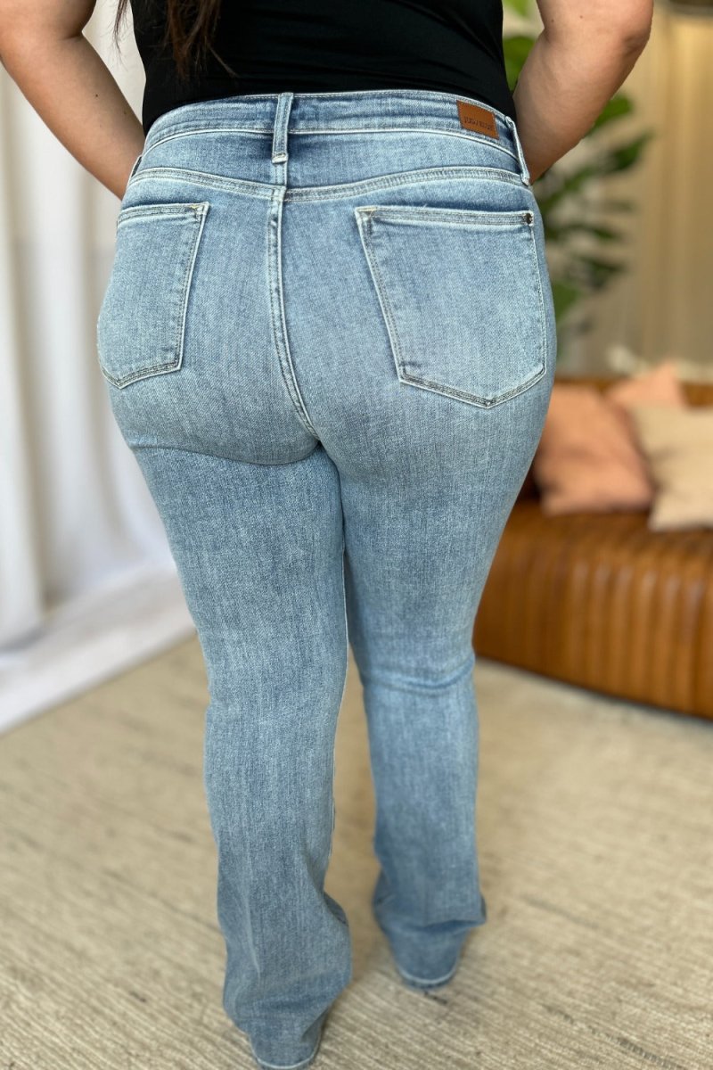 Judy Blue Full Size Medium Rise Bootcut Jeans for Women - Love Salve 