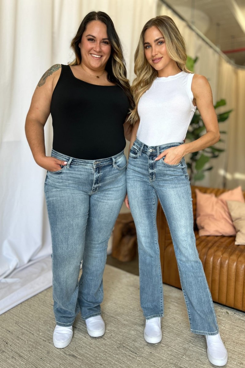 Judy Blue Full Size Medium Rise Bootcut Jeans for Women - Love Salve 