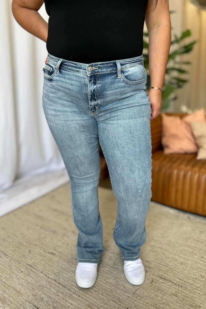 Judy Blue Full Size Medium Rise Bootcut Jeans for Women - Love Salve 