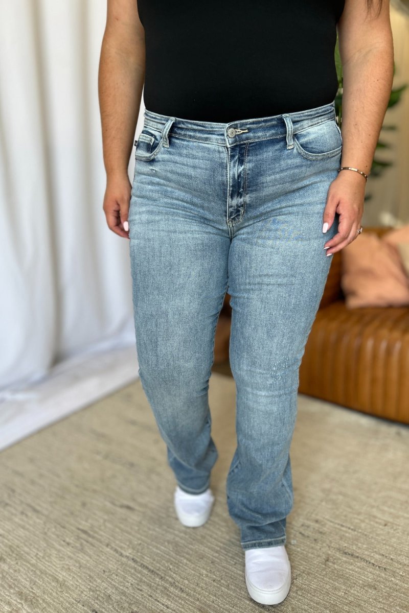 Judy Blue Full Size Medium Rise Bootcut Jeans for Women - Love Salve 