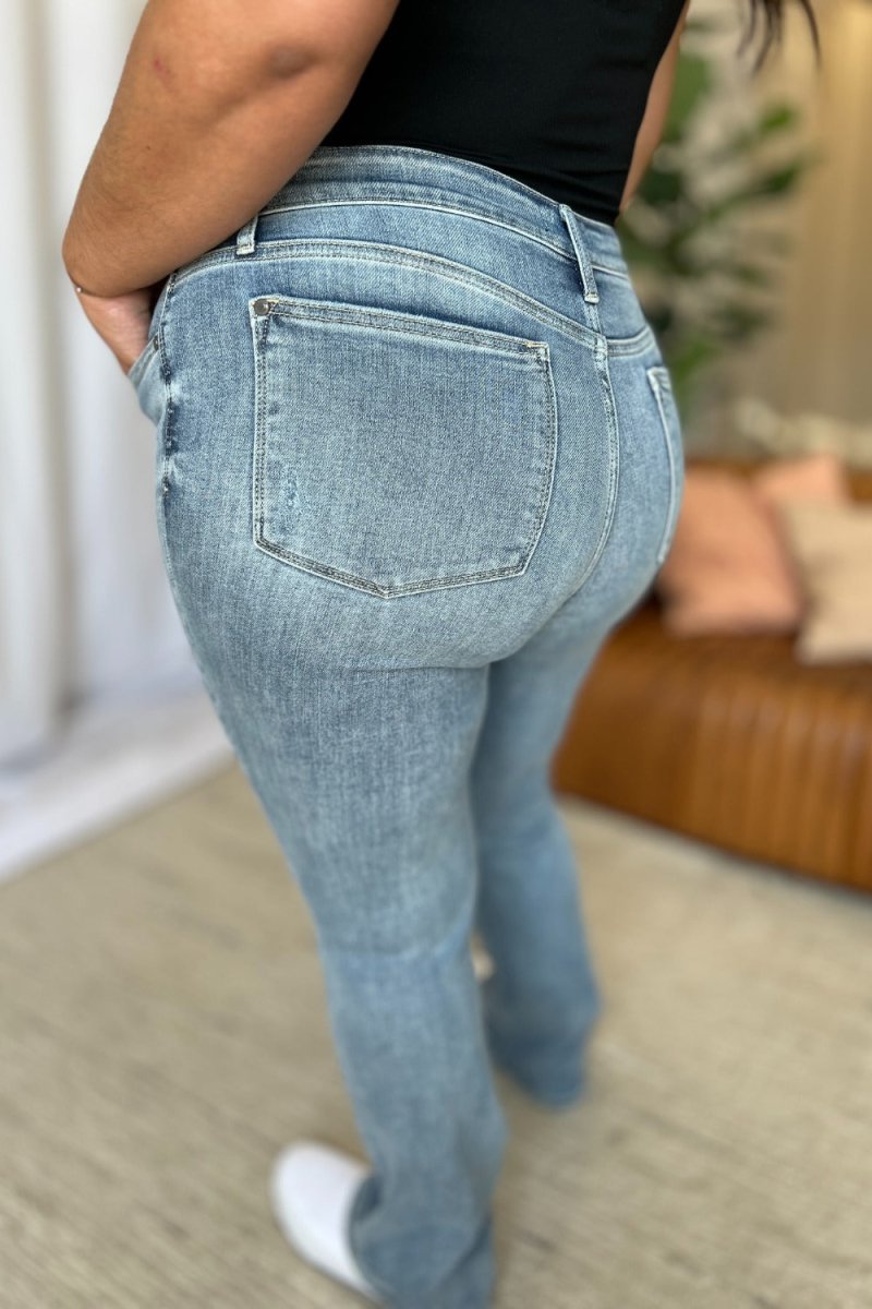 Judy Blue Full Size Medium Rise Bootcut Jeans for Women - Love Salve 