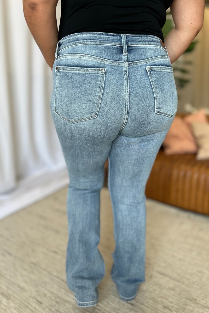 Judy Blue Full Size Medium Rise Bootcut Jeans for Women - Love Salve 