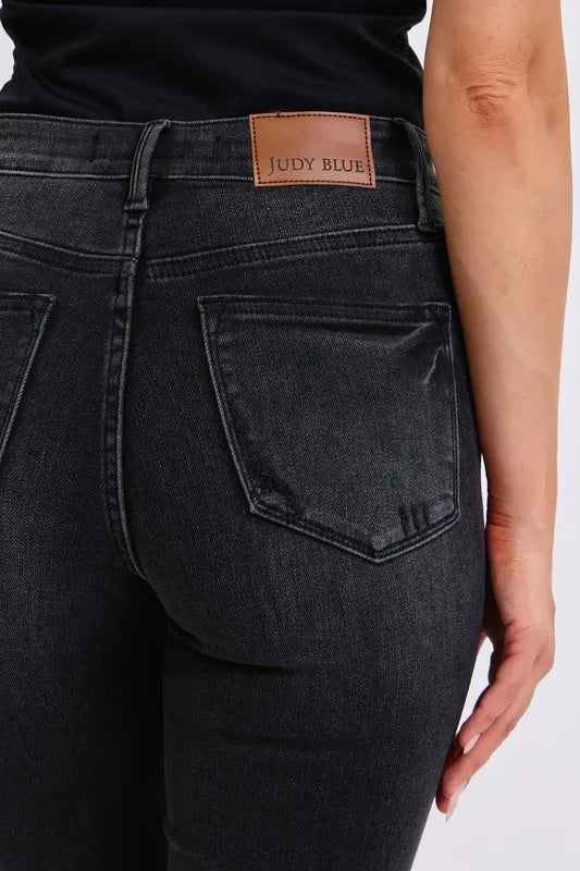 Judy Blue Full Size Mid Rise Tummy Control Skinny Jeans Plus Size - Love Salve 